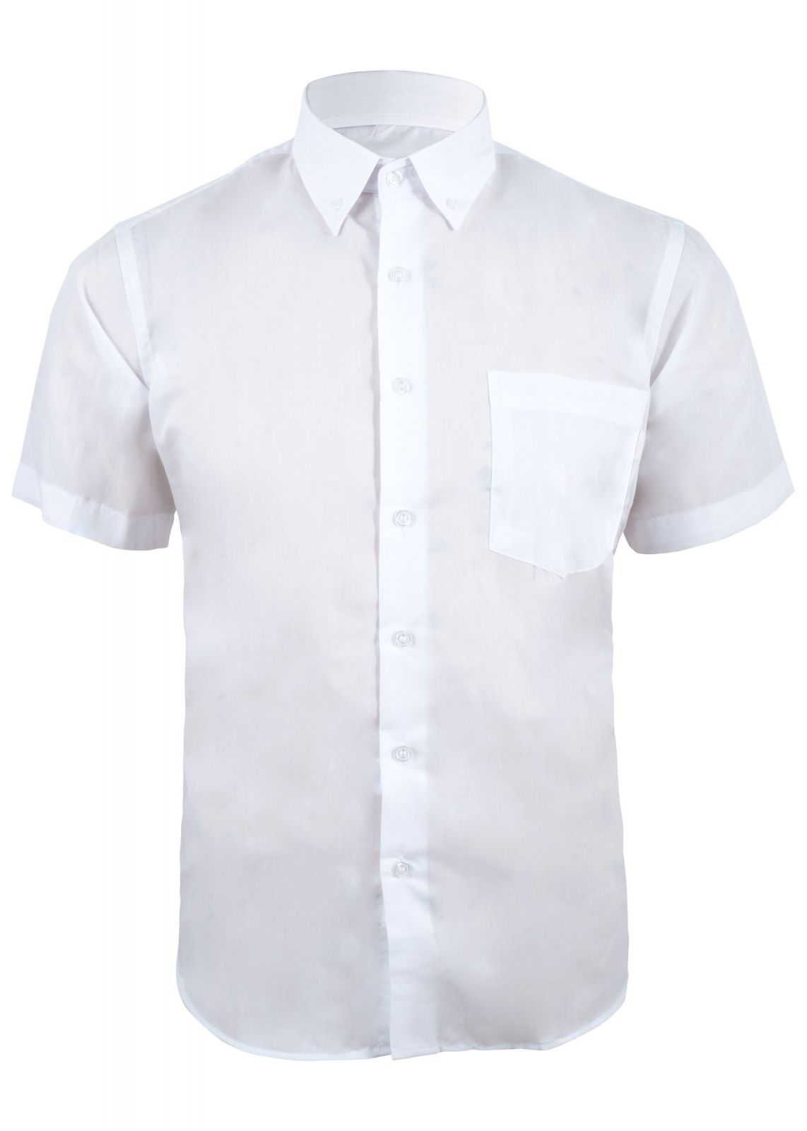 Ανδρικό πουκάμισο κοντό μανίκι & τσεπάκι. Βasic Collection ΛΕΥΚΟ