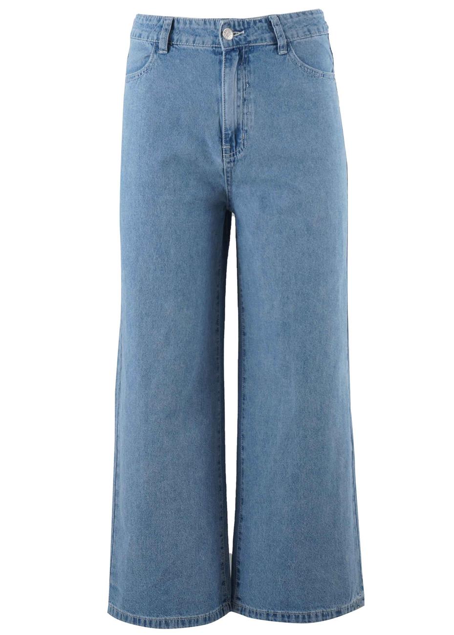Γυναικέια ψηλόμεση παντελόνα jean croped αστραγάλου.Denim collection.