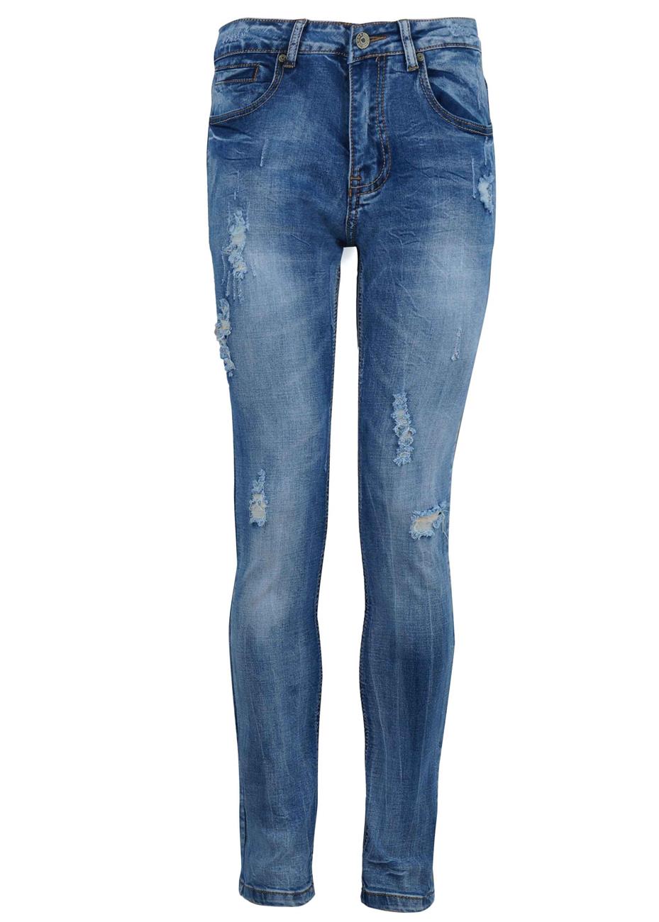 Ανδρικό παντελόνι jean skinny fit με ελαφριά σκισίματα. Denim collection.