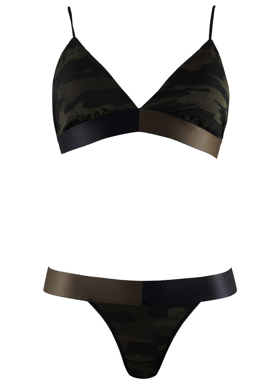 Set bralette bikini brazil. Army style
