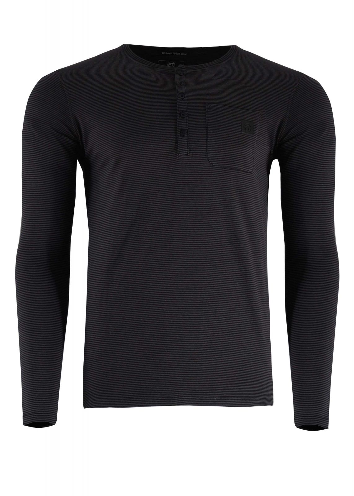Αντρική μπλούζα Frank Tailor ριγέ με κουμπιά. Basic Collection