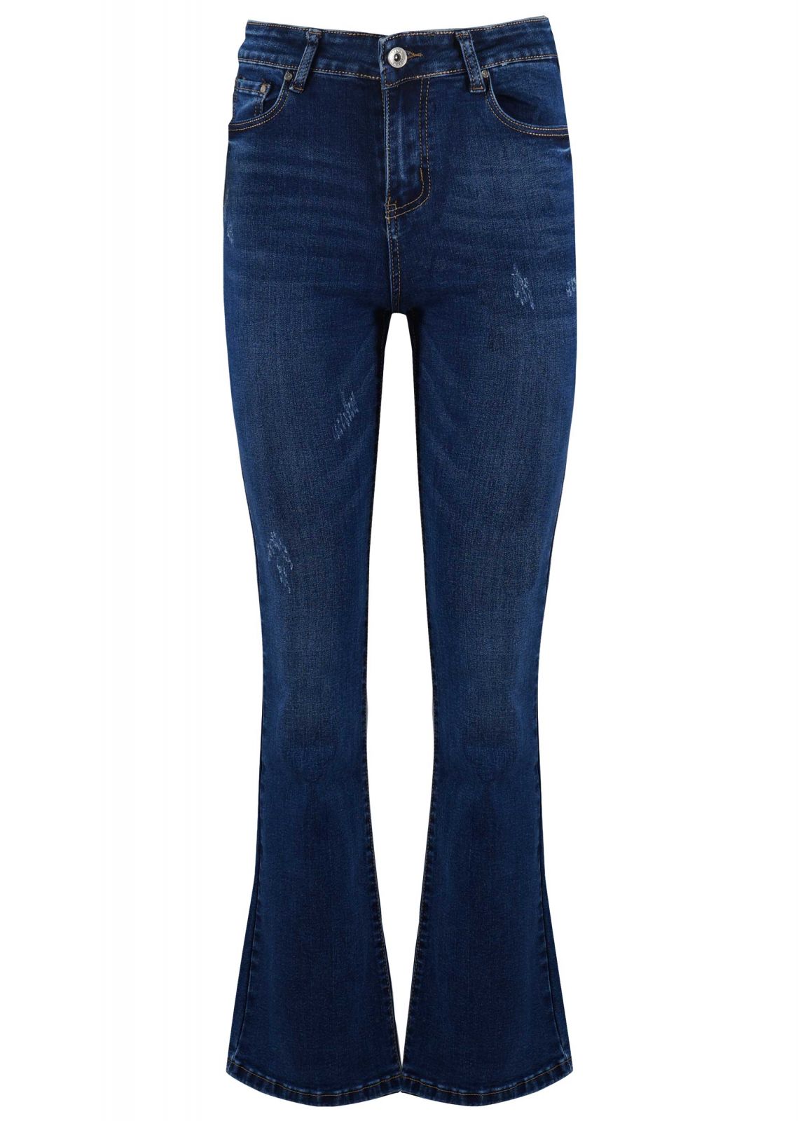 Γυναικείο παντελόνι jean boot-cut ψηλόμεσο ελαστικό. Denim Collection
