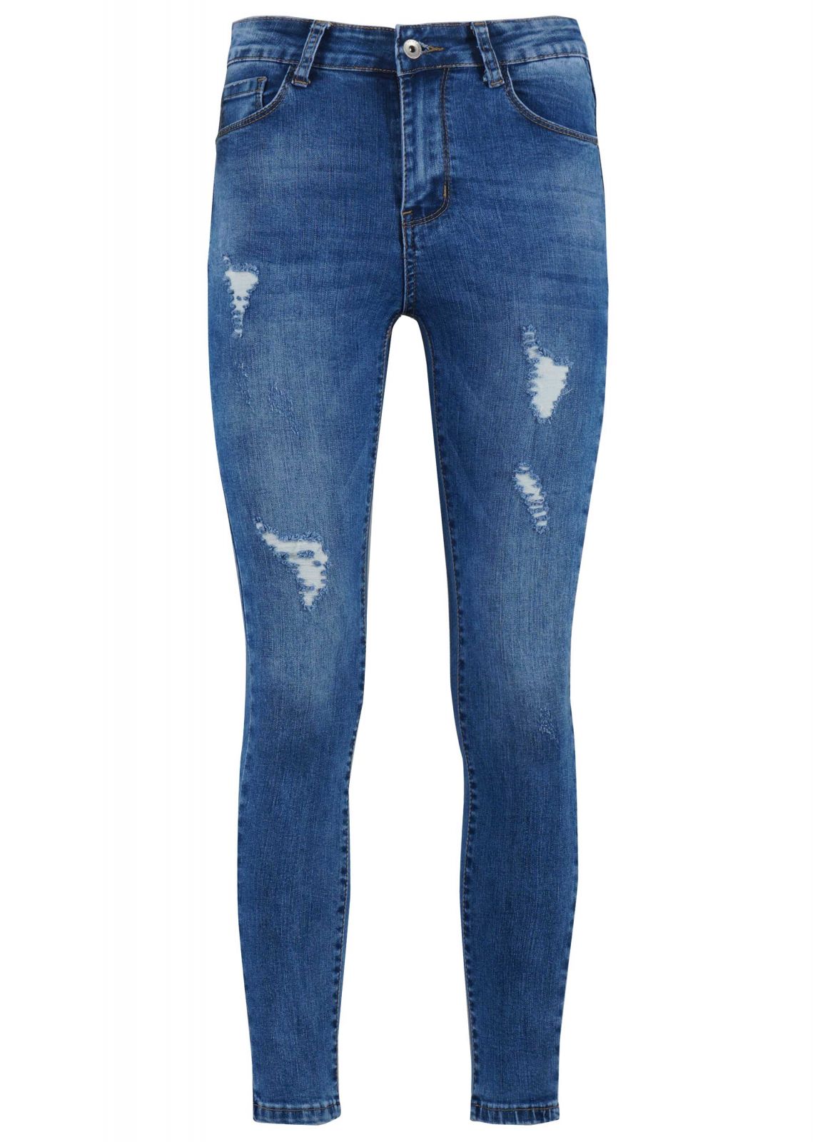 Γυναικείο παντελόνι jean skinny ελαστικό ψηλόμεσο. Denim Collection