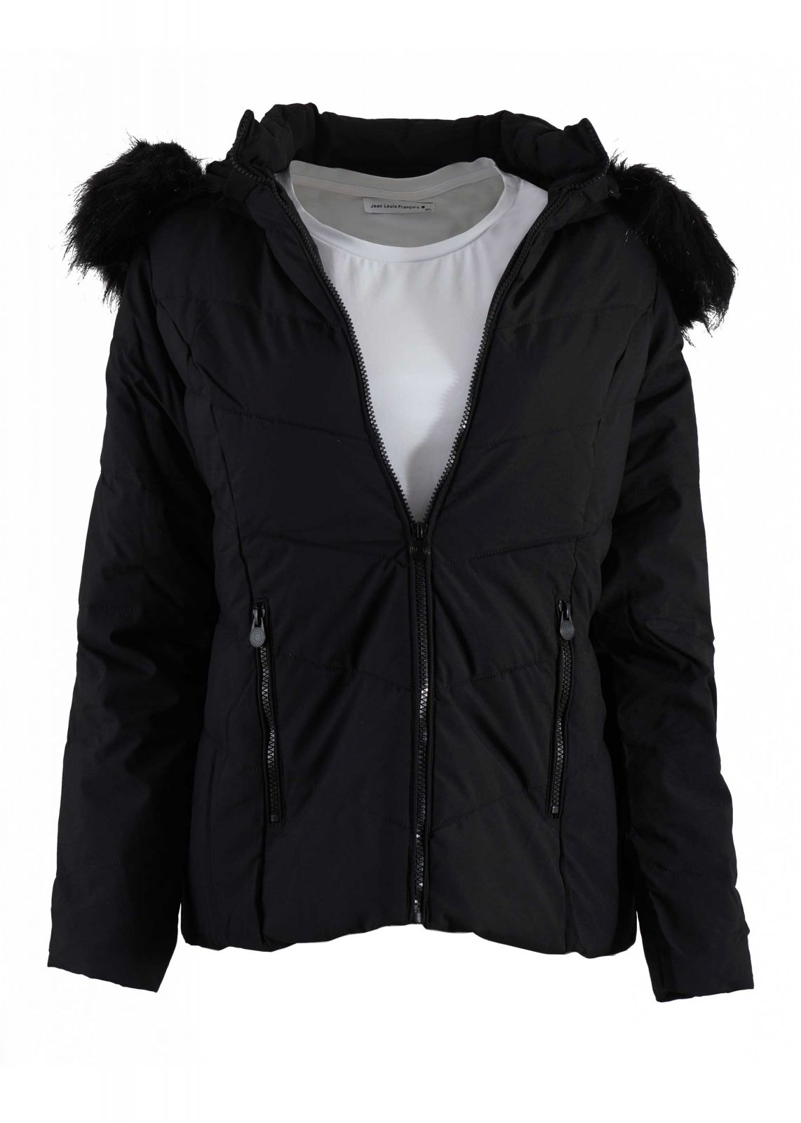 Γυναικείο μπουφάν jacket αποσπώμενη κουκούλα τσέπες φερμουάρ