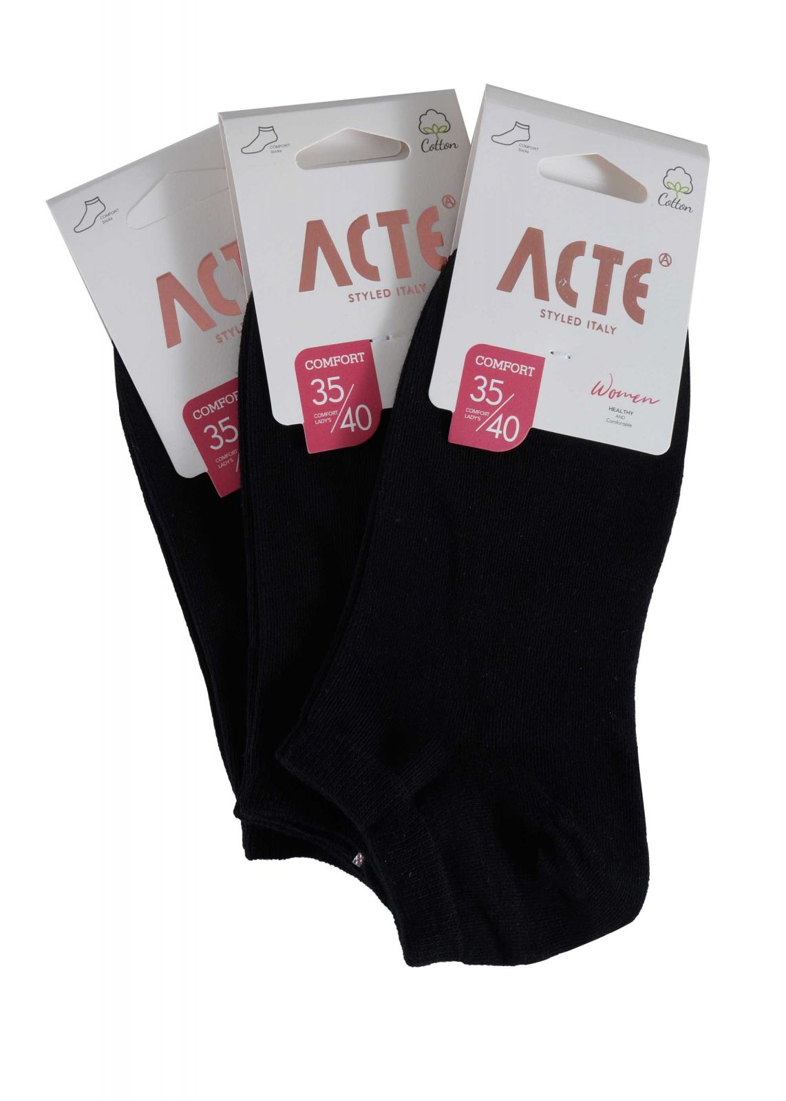 Γυναικείες κάλτσες αστραγάλου συσκευασία 3pack. Basic Collection