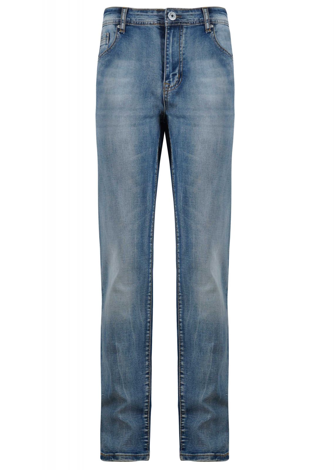 Ανδρικό παντελόνι jean ξεβάμματα ίσια γραμμή. Denim plus-size Collection.