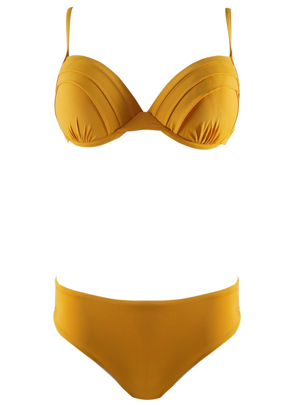 Γυναικείο set μαγιό με ενίσχυση bikini κανονική γραμμή. Καλύπτει B & C cup