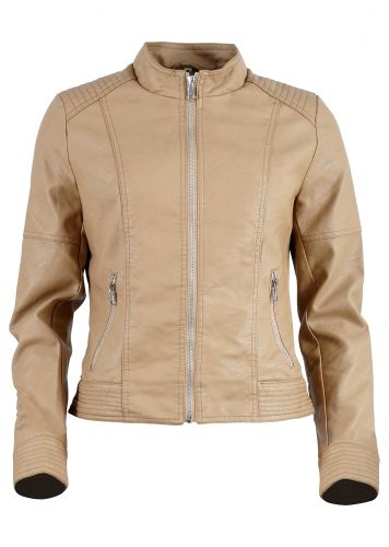 Γυναικείο jacket δερματίνι mao γιακάς πλαϊνές τσέπες