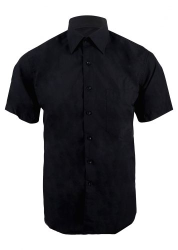 Aνδρικό μονόχρωμο πουκάμισο με κοντό μανίκι & τσεπάκι. Basic Collection