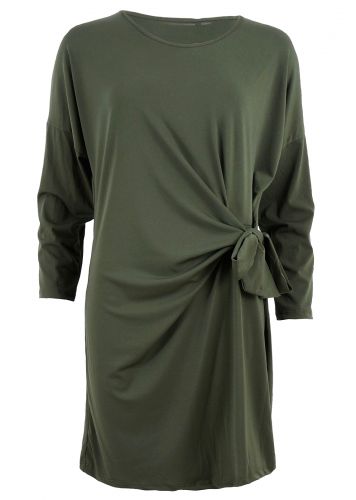 Γυναικείο φόρεμα λαιμόκοψη πλαϊνό δέσιμο