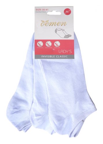 Γυναικείες μονόχρωμες κάλτσες αστραγάλου.Συσκευασία 3pack
