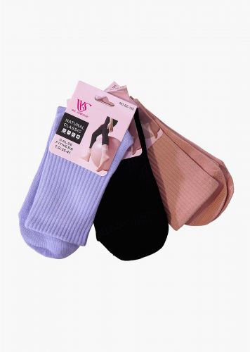 Γυναικείες ριπ κάλτσες αντιολισθητικό πέλμα. Συσκευασία 3pack