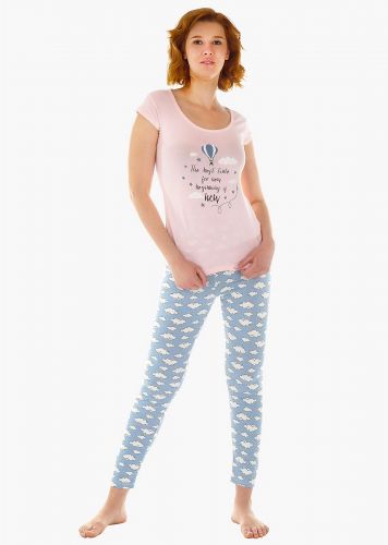 Γυναικεία καλοκαιρινή πιτζάμα "Best Time" all print παντελόνι