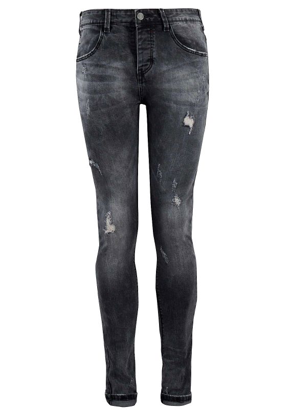 Παντελόνι ανδρικό jean με σκισίματα skinny γραμμή.