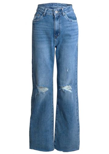 Γυναικεία παντελόνα jean με σκισίματα. Denim Collection.