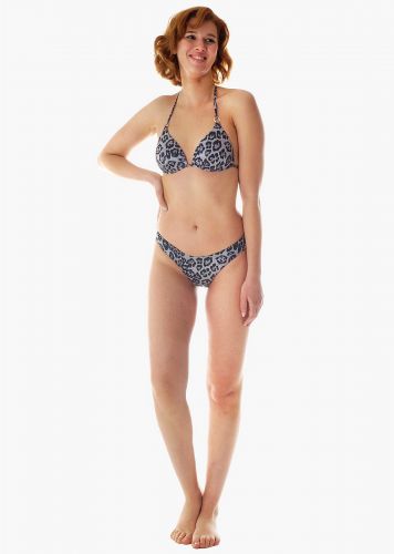 Γυναικείο σετ μαγιό bikini all print ενσωματωμένη ενίσχυση slip brazil.Καλύπτει B Cup