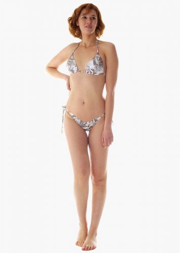 Γυναικείο σετ μαγιό bikini all print ενσωματωμένη push up ενίσχυση slip brazil.Καλύπτει B-C Cup