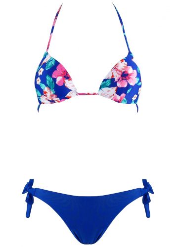 Σέτ μαγιό τρίγωνο bikini brazilianne floral print