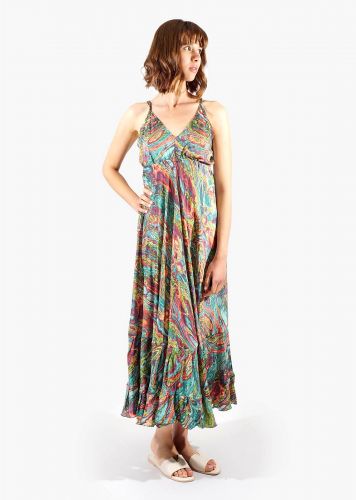 Γυναικείο φόρεμα colourfull ρυθμιζόμενη τιράντα