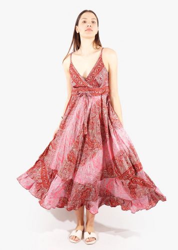 Γυναικείο φόρεμα boho ρυθμιζόμενη τιράντα all print.