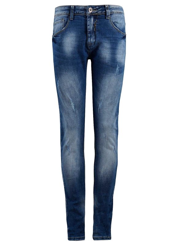 Ανδρικό παντελόνι jean ελαφριά ξεβάμματα ίσια γραμμή με ελαστικότητα. Denim Collection.