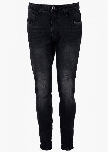 Ανδρικό jean slim fit παντελόνι τσέπες φερμουάρ. Denim Collection