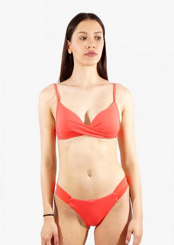 Γυναικείο σετ μαγιό μονόχρωμο bikini παρτό. Καλύπτει B CUP