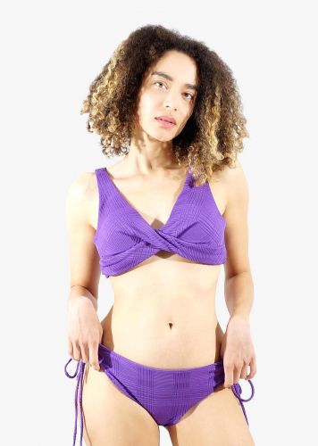 Γυναικείο set μαγιό μονόχρωμο bikini ρυθμιζόμενο πλαϊνό B CUP