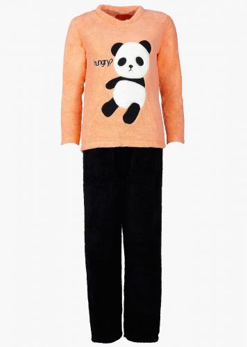 Γυναικεία πιτζάμα "Panda"παντελόνι μονόχρωμο λάστιχο στη μέση
