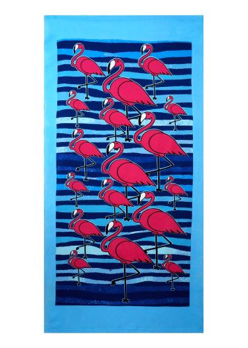 Γυναικεία πετσέτα θαλάσσης print flamingo Διαστάσεις 102x174