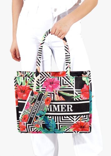 Γυναικεία τσάντα παραλίας φάσα logo "SUMMER"